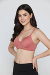 Zivame Padded Regular Wired 3/4th Coverage Tshirt Bra - Faded Rose — thumbnail 1